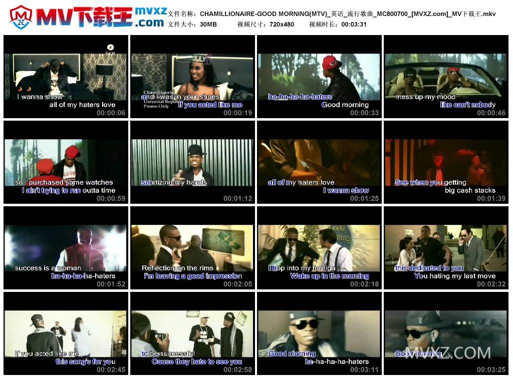 CHAMILLIONAIRE-GOOD MORNING(MTV)_英语_流行歌曲_MC800700